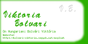 viktoria bolvari business card